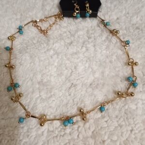 Paparazzi Sahara Social - Gold - Necklace & Earrings NWT